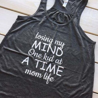 Ladies Tank Top - Losing My Mind One Kid At a Time