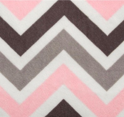 Minky Zig Zag Cuddle- Blush/Silver/Charcoal