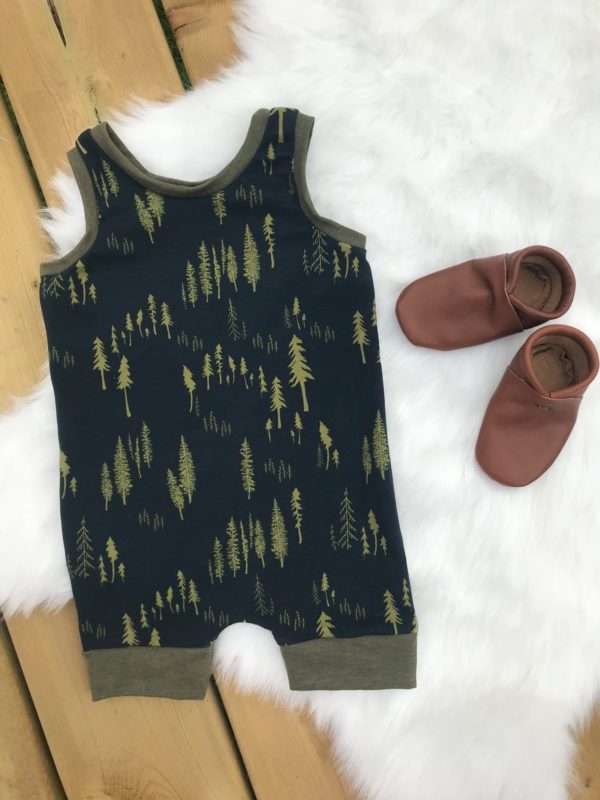 Rascal Romper - Forest with Olive