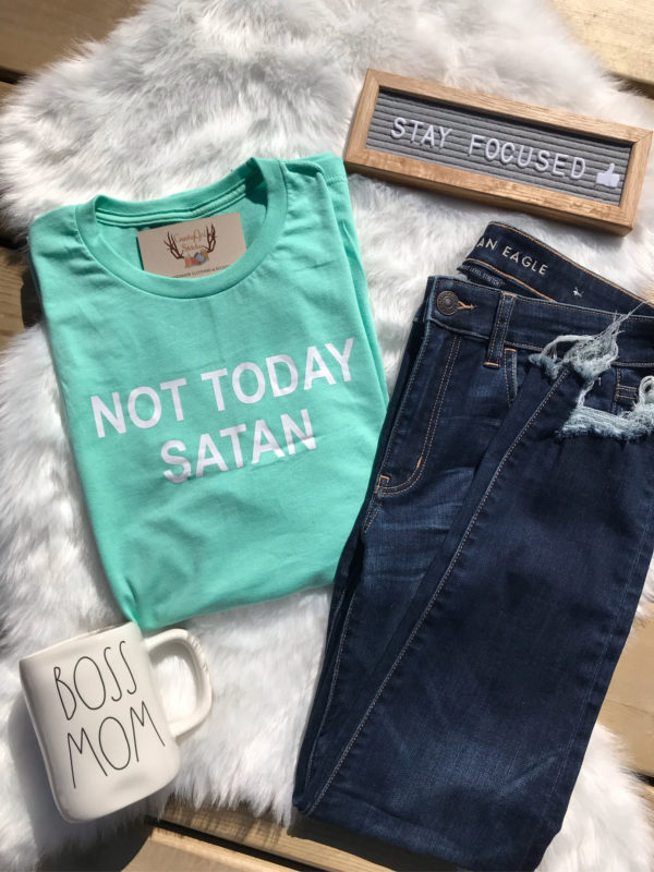 Ladies T-shirt - Not Today Satan