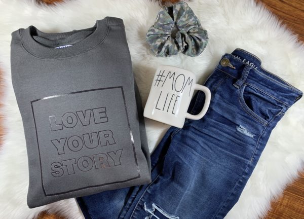 Ladies Crew Neck Sweatshirt - LOVE YOUR STORY