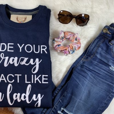 Ladies Crew Neck Sweatshirt - Act like a Lady