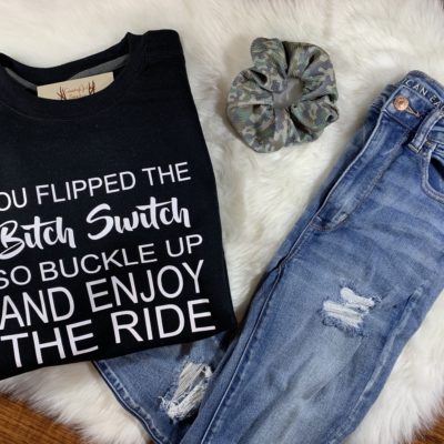 Ladies Crew Neck Sweatshirt - Enjoy the Ride