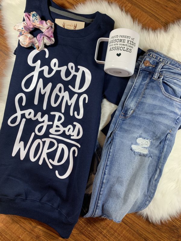 Ladies Crew Neck Sweatshirt - Good Moms