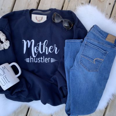 Ladies Crew Neck Sweatshirt - Mother Hustler