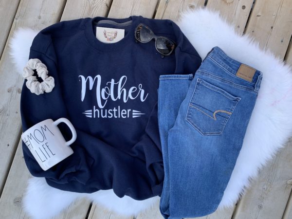 Ladies Crew Neck Sweatshirt - Mother Hustler