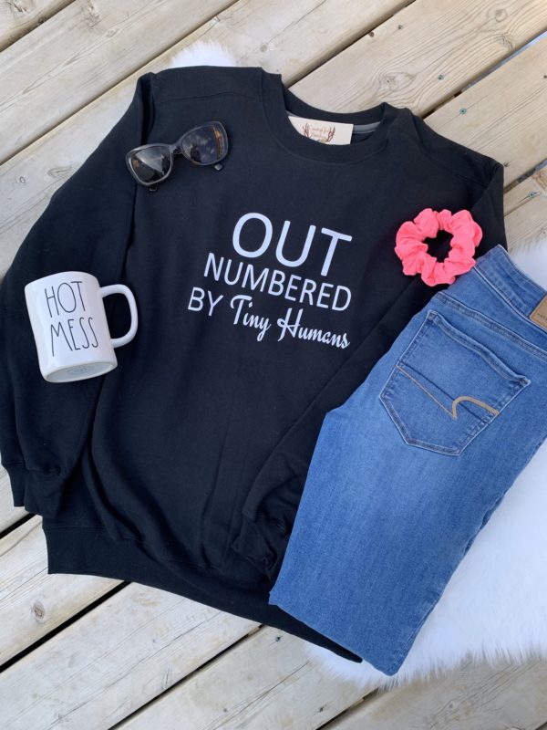 Ladies Crew Neck Sweatshirt - Out Numbered