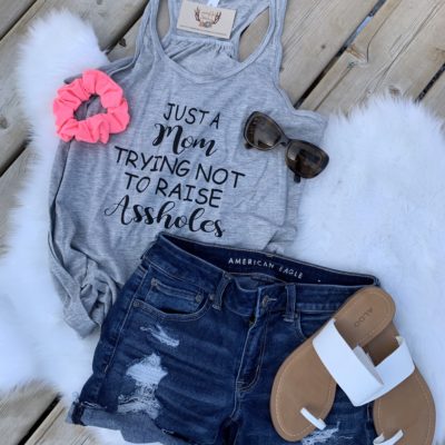 Ladies Tank Top - Just a Mom