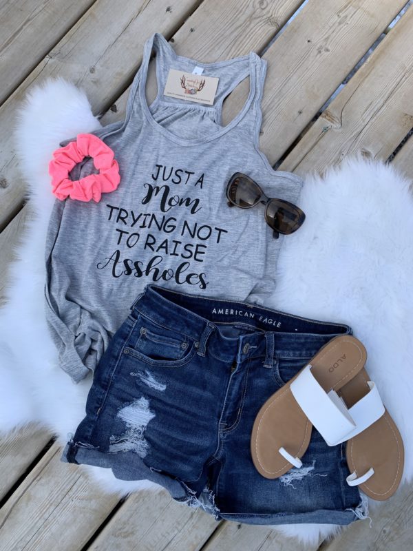 Ladies Tank Top - Just a Mom