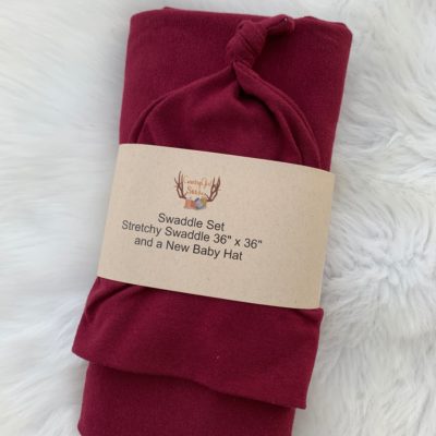 Swaddle Set - Burgundy