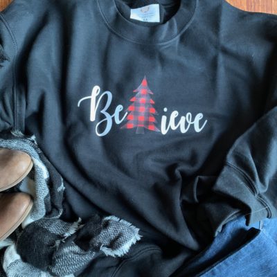 Ladies Crew Neck Sweatshirt - Believe
