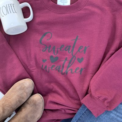 Ladies Crew Neck Sweatshirt - Sweater Weather