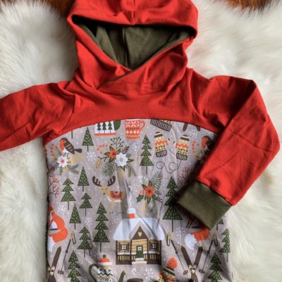 Hoodie - Green/Orange Winter