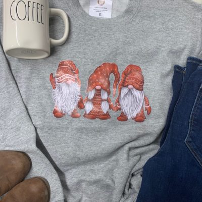Ladies Crew Neck Sweatshirt - Gnomes