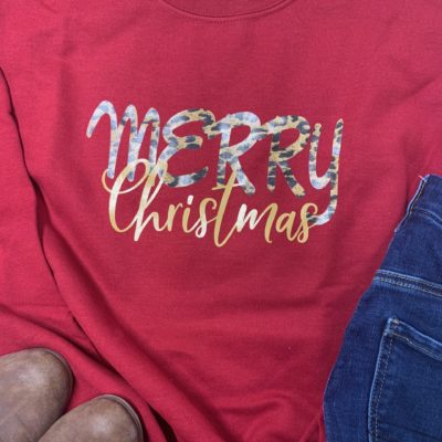 Ladies Crew Neck Sweatshirt - MERRY Christmas
