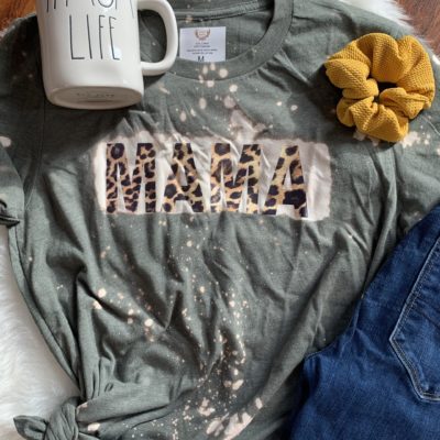 Ladies T-shirt- Bleached Mama