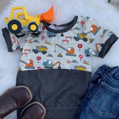 T-Shirt - Construction with Charcoal