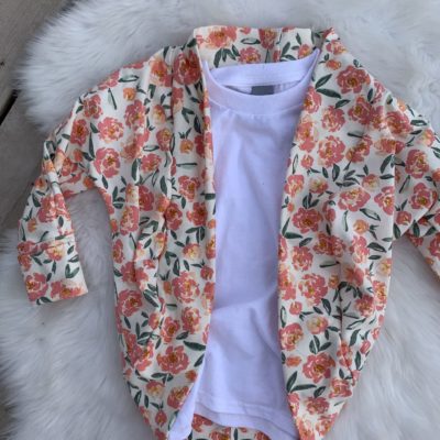 Cocoon Cardigan - Sage Floral