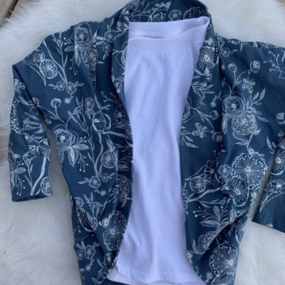 Cocoon Cardigan - Blue Floral
