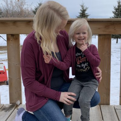 Child Cardigan- Heathered Burgundy