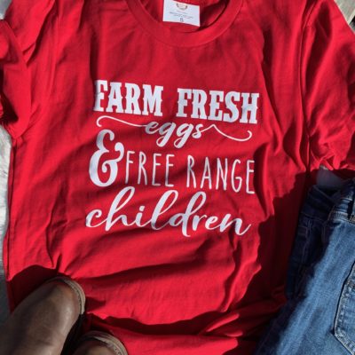 Ladies T-shirt - Farm Fresh Eggs