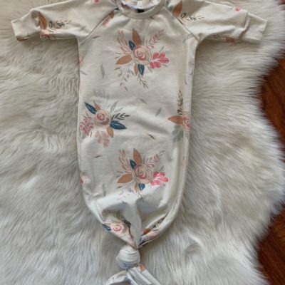 Baby Gown - Ivory Floral