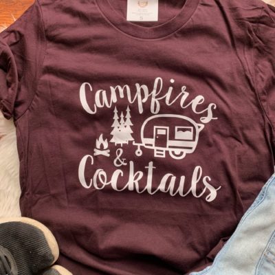 Ladies T-shirt - Campfires & Cocktails