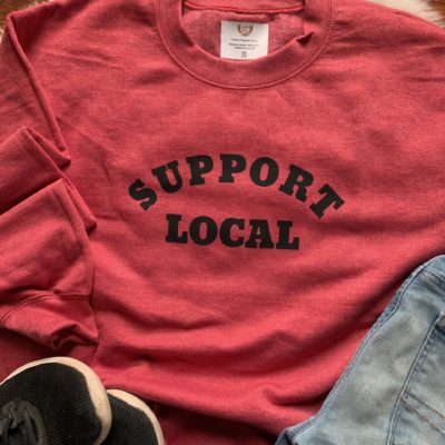 Ladies Crew Neck Sweatshirt - Support Local