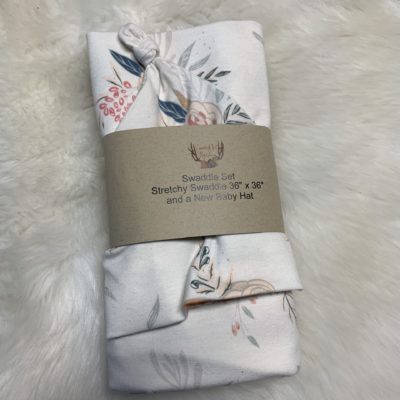 Swaddle Set - Ivory Floral