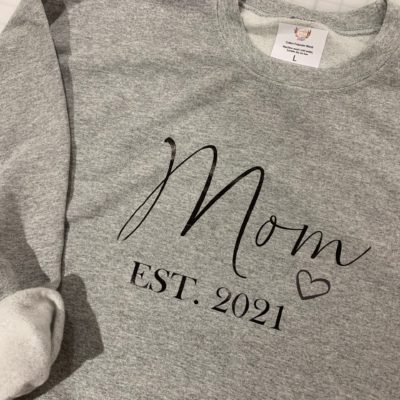 Ladies Crew Neck Sweatshirt - Mom est.