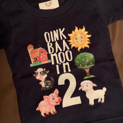 Kids T-shirt/Onesie- Oink Baa Moo