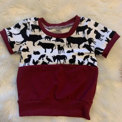 T-Shirt - Burgundy Farm