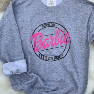 Ladies Crew Neck Sweatshirt - Grey Barbie