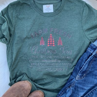Ladies T-shirt - Farm Fresh Christmas Trees