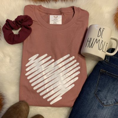 Ladies T-shirt - Scribble Heart