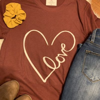 Ladies T-shirt - love heart