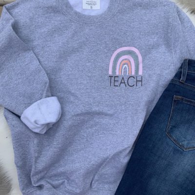Ladies Crew Neck Sweatshirt - TEACH
