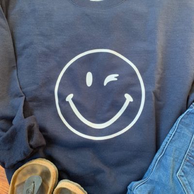 Ladies Crew Neck Sweatshirt - ;)