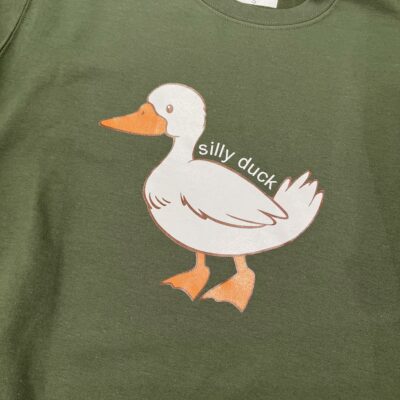Ladies Crew Neck Sweatshirt - silly duck