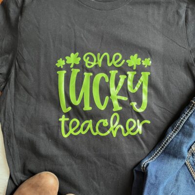 Ladies Crew Neck Sweatshirt - one LUCKY teacher