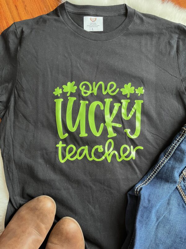 Ladies Crew Neck Sweatshirt - one LUCKY teacher