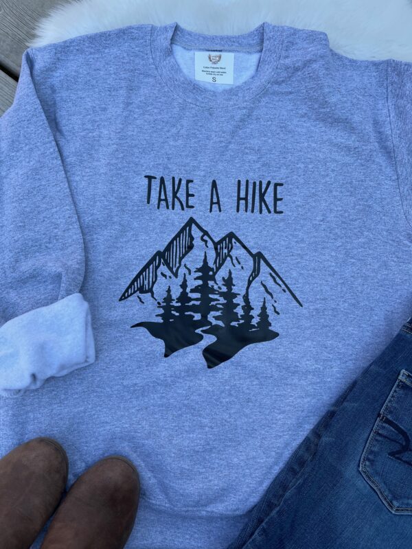 Ladies Crew Neck Sweatshirt - TAKE A HIKE