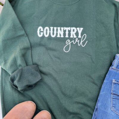 Ladies Crew Neck Sweatshirt - COUNTRY girl