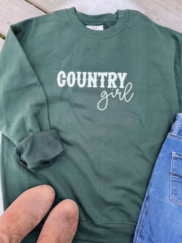 Ladies Crew Neck Sweatshirt - COUNTRY girl