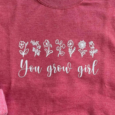 Ladies Crew Neck Sweatshirt - you grow girl
