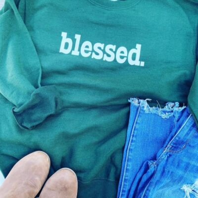 Ladies Crew Neck Sweatshirt - blessed.