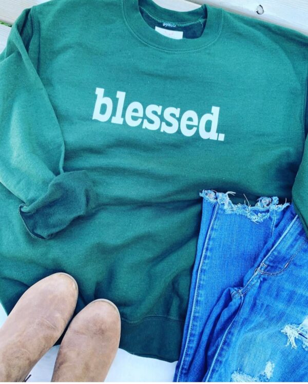 Ladies Crew Neck Sweatshirt - blessed.