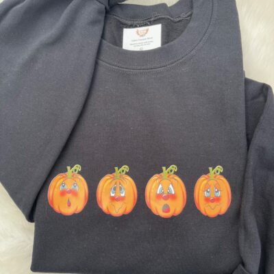 Ladies Crew Neck Sweatshirt - four pumpkins