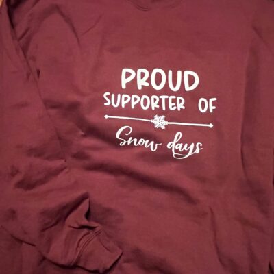Ladies Crew Neck Sweatshirt - Proud Supporter of Snow Days